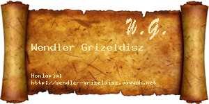 Wendler Grizeldisz névjegykártya